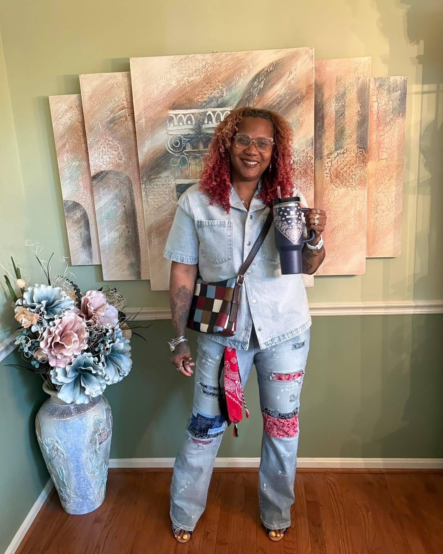 Happy Friday!! I went a denim on denim look for the day!
#fit @fashionnova
#Paisley Cord Charm Graphic Bandana Pant Keychain - Black/Red
Colin True Denim Button Up Shirt - Light Blue
Stacked Skinny Flare Paisley Jungle Jean - Medium

#LTKootd #LTKgrwm #LTKdayinmylife