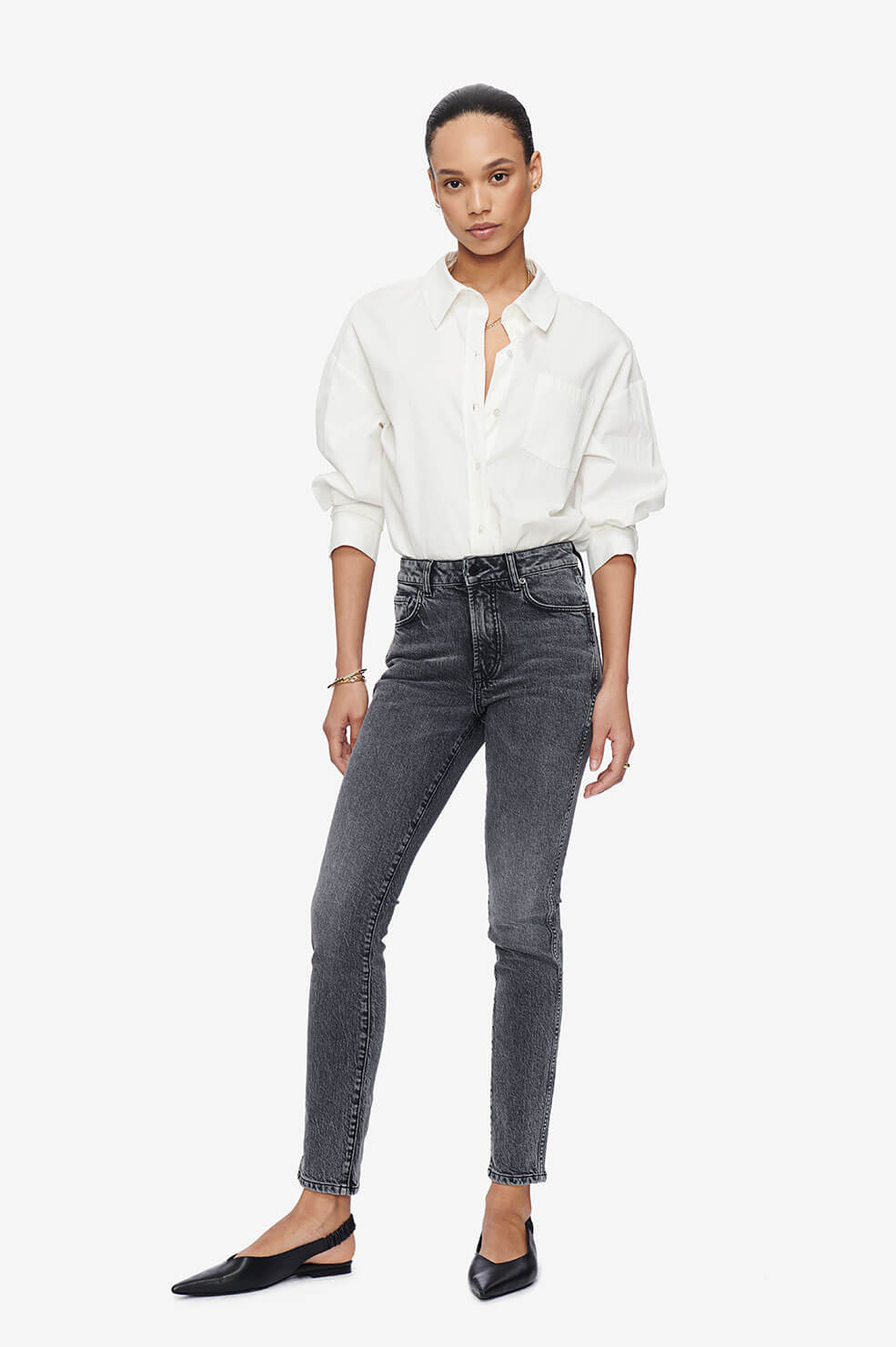 ANINE BING Jagger Jean In Ash Grey | Anine Bing