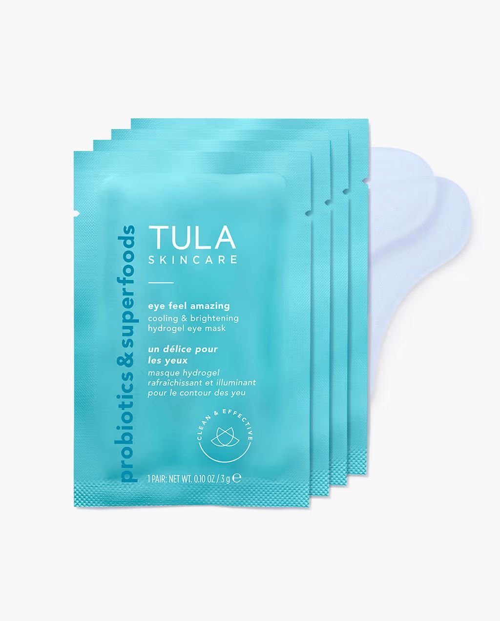 cooling & brightening hydrogel eye masks (4 pairs) | Tula Skincare
