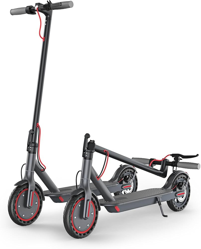 Electric Scooter - 350W Motor, 8.5" Solid Tires, Up to 19 MPH and 20/23 Miles Long-Range Portable... | Amazon (US)