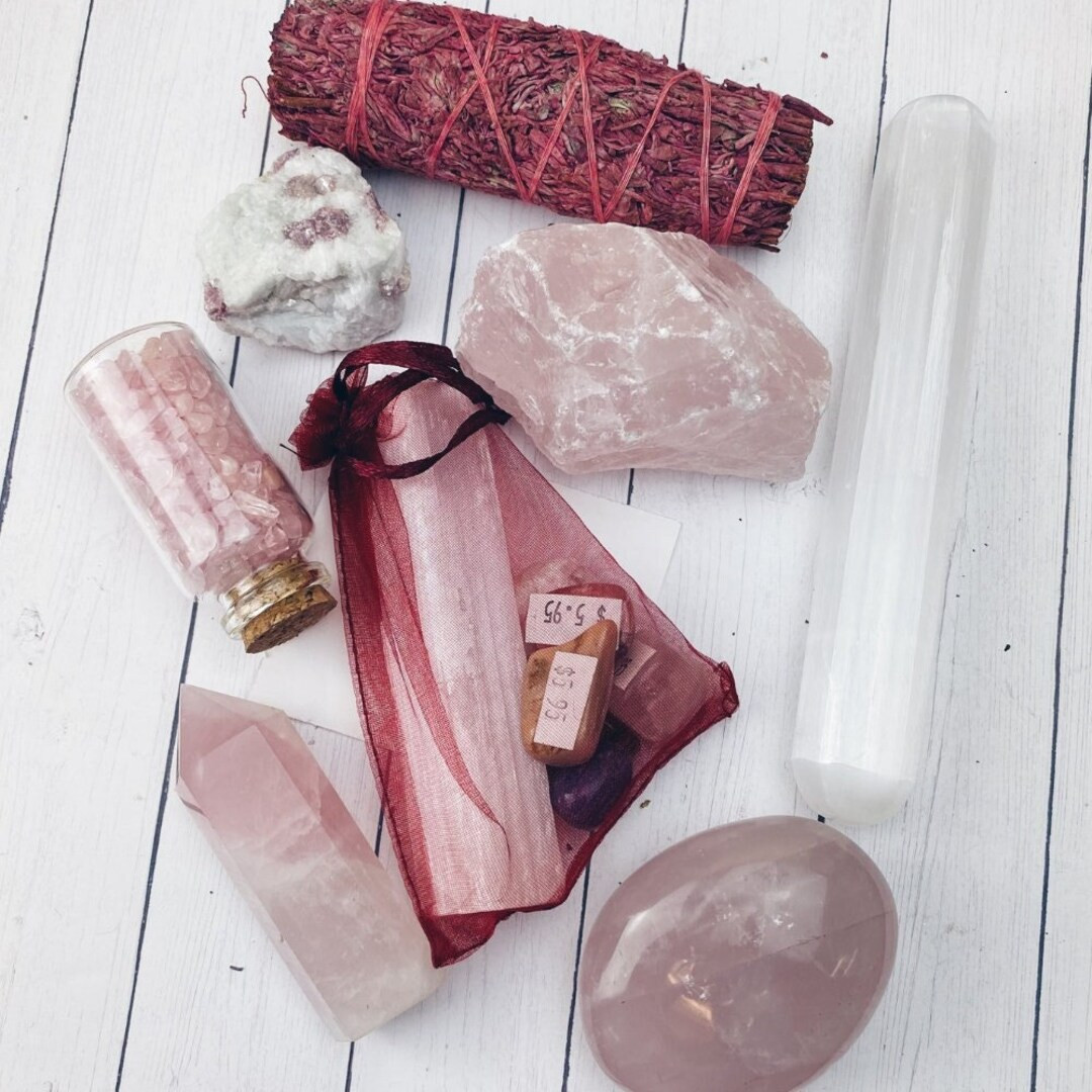 Self Love Gift for Love Gift Box Crystal Rose Quartz Gift Box for Crystal Lover Gift Box Self Lov... | Etsy (US)