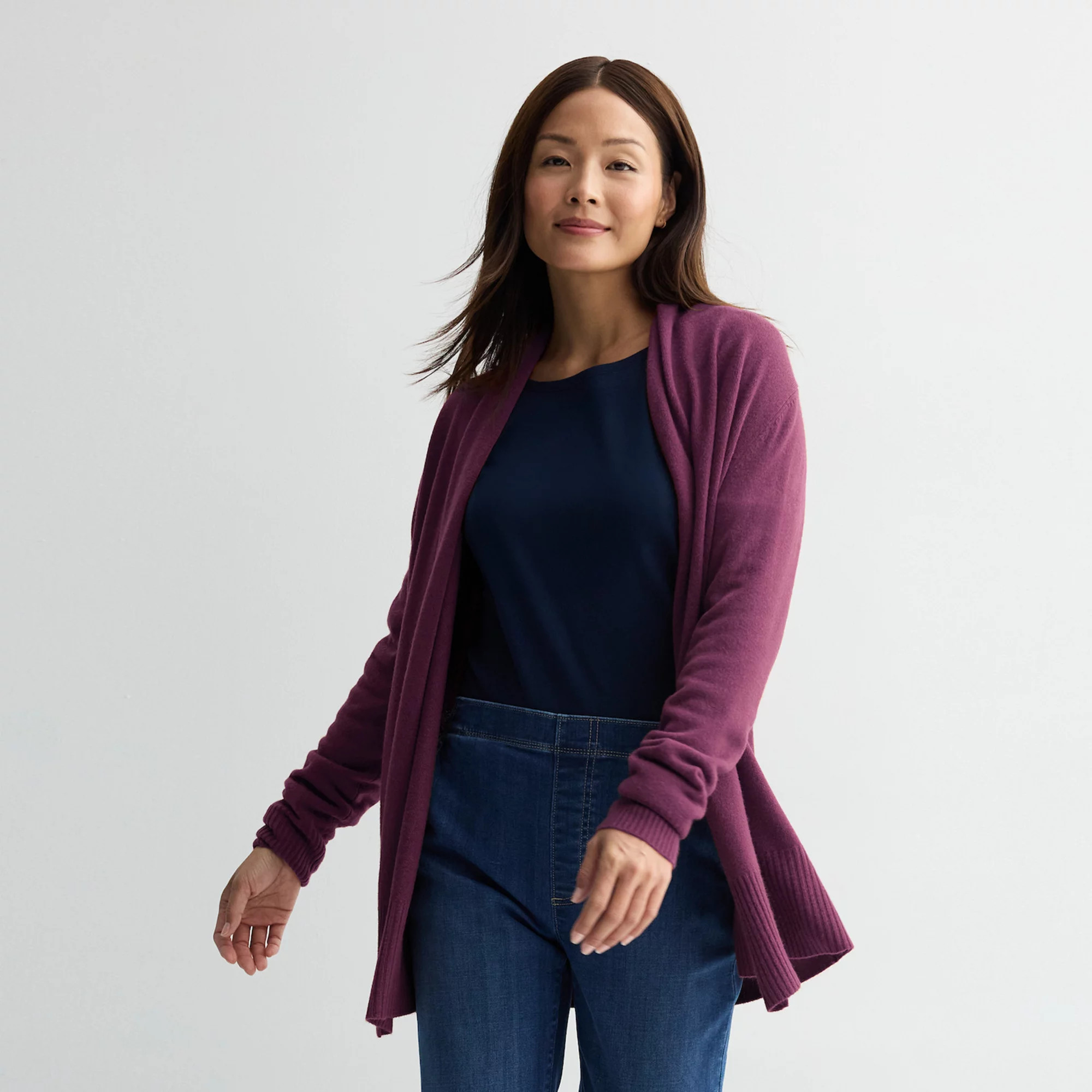 Women's Croft & Barrow® The Extra Soft Closureless Cardigan | Kohl's