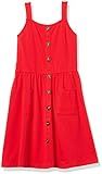 Arshiner Girl's Spaghetti Strap Button Down Midi Sleeveless Summer Casual Sundress A-line Dress w... | Amazon (US)
