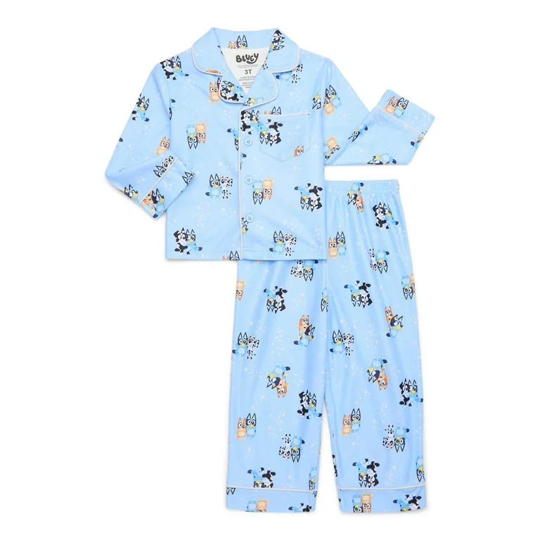 Character Toddler Long Sleeve Top and Pants Pajama Coat Set, 2-Pieces, Sizes 2T-5T | Walmart (US)
