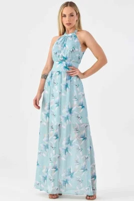 Vestido Longo PKS Frente Única Estampado Floral | Dafiti (BR)