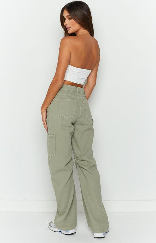 Lioness Miami Vice Light Khaki Pants | Beginning Boutique (AU)