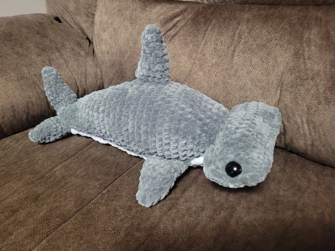 Made to Order Customizable Hammerhead Shark Crochet Amigurumi Soft Stuffie Stuffed Animal Plushie... | Etsy (US)