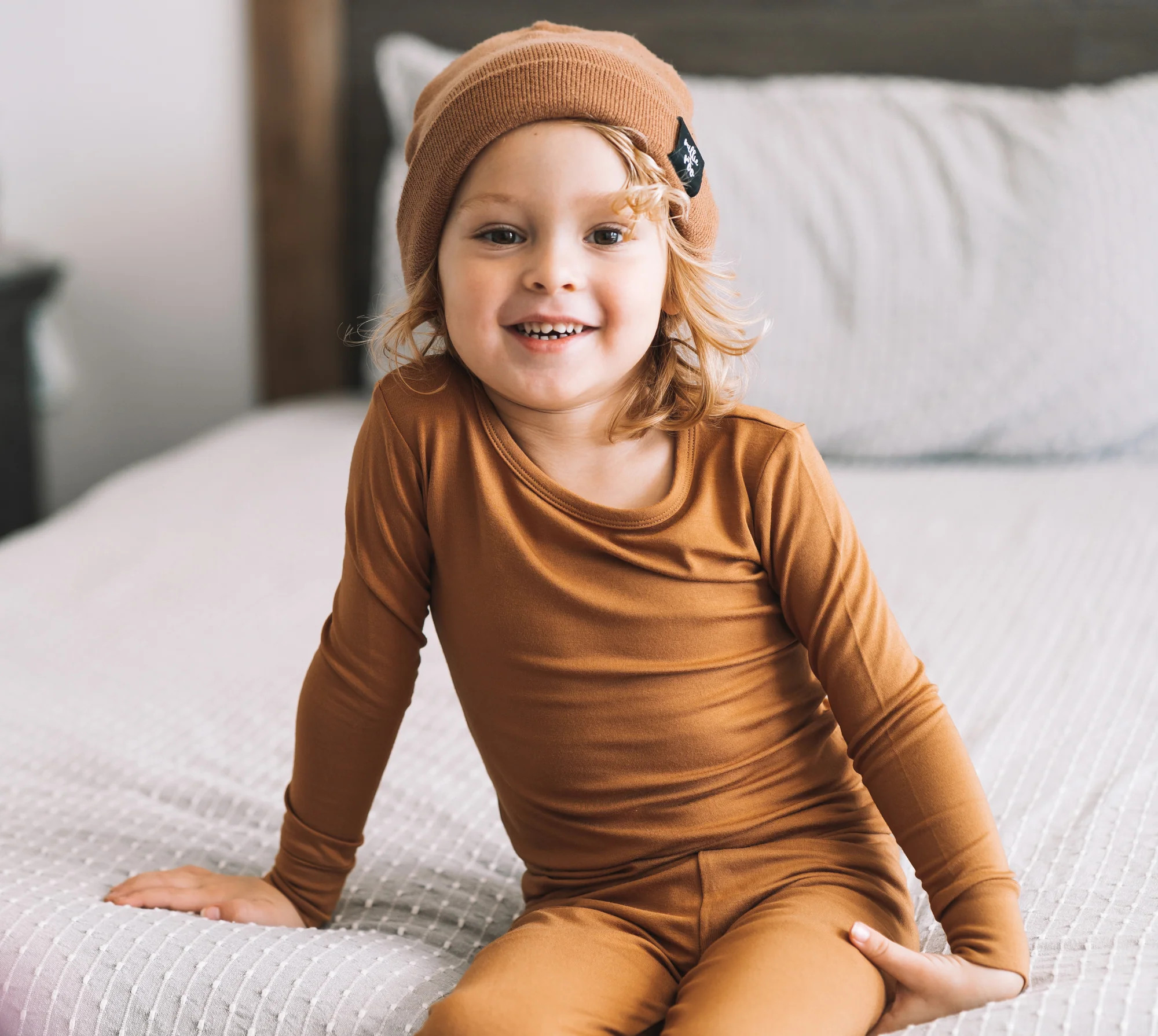 LONG SLEEVE 2 PIECE SETS- Caramel Bamboo | millie + roo