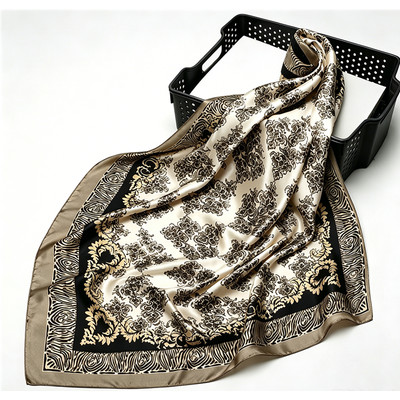 SILKSILKY Pure Silk Vintage-Inspired Pattern Square Scarf in Multi at Nordstrom | Nordstrom
