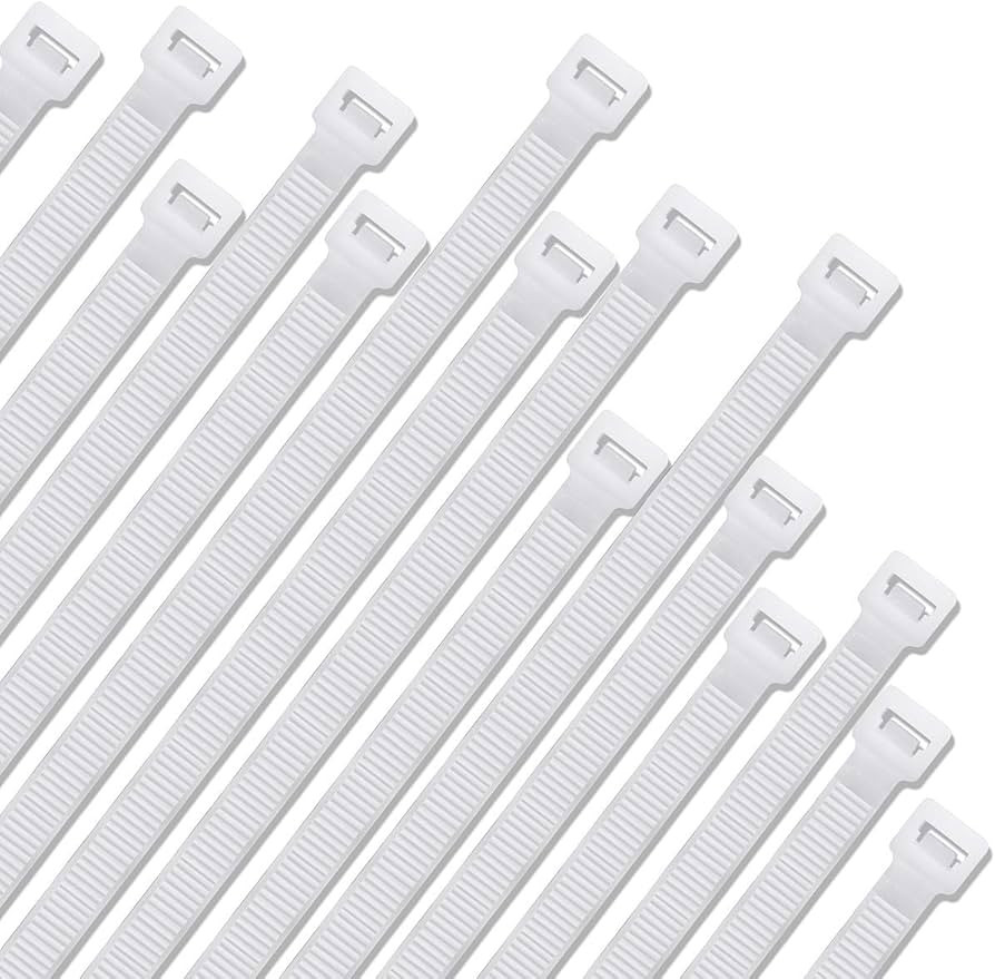 Halsouy Zip Ties Nylon Self-locking Wire Ties 30 Pack - White (24 Inch) | Amazon (US)