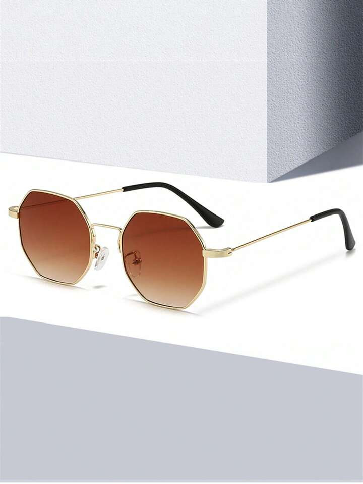 New 1Pc Geometric Polygonal Fashion Glasses For Men & Women Modern Simple Style Casual Eyewear Sm... | SHEIN