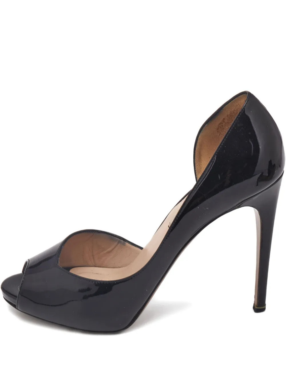 Nicholas Kirkwood Patent Leather Peep Toe Pumps - Black | Farfetch Global