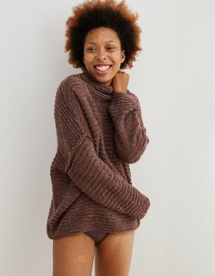 Aerie Babe Chenille Turtleneck | American Eagle Outfitters (US & CA)