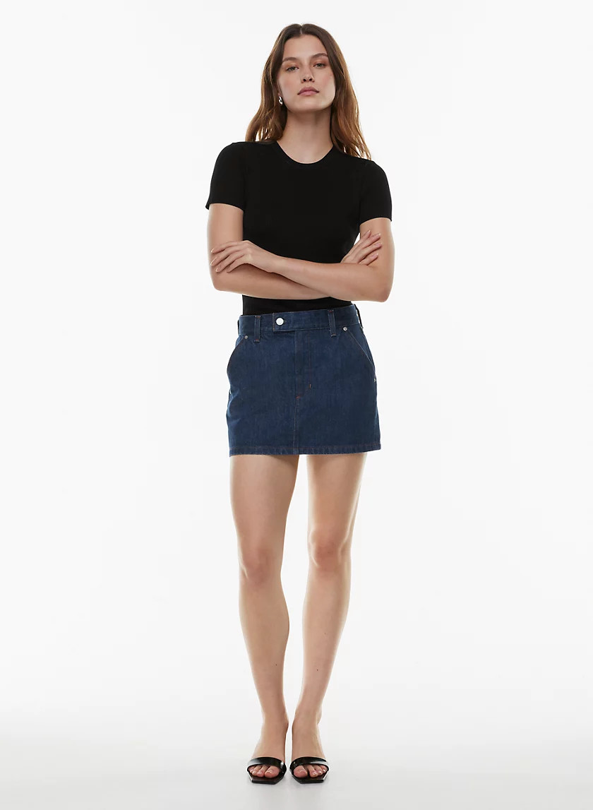 THE '90S WORKWEAR MINI DENIM SKIRT | Aritzia