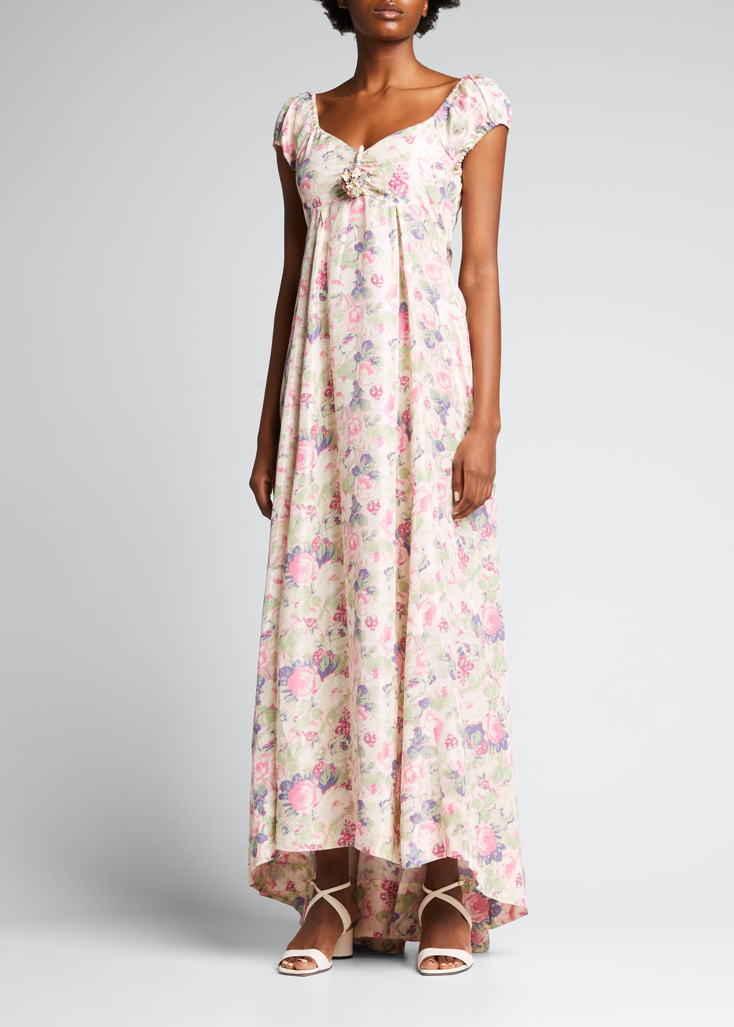 Gilvery Floral High-Low Maxi Dress | Bergdorf Goodman