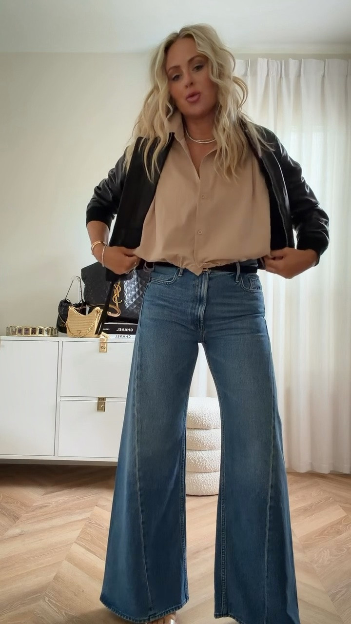 Girls’ dinner OOTD 🤍✨ my jacket and top are 20% off!

Wearing my favorite Mother jeans (true to size 🙌🏼) with this Amazon blouse — I have it in a few colors and love it

Paired it with my go-to leather bomber for that effortless, put-together vibe ✨ everything is linked on my LTK!

dinner outfit, ootd, denim outfits, amazon blouse, leather bomber, date night, casual chic, spring outfits 2026.

#LTKgrwm #LTKootd #LTKSeasonal