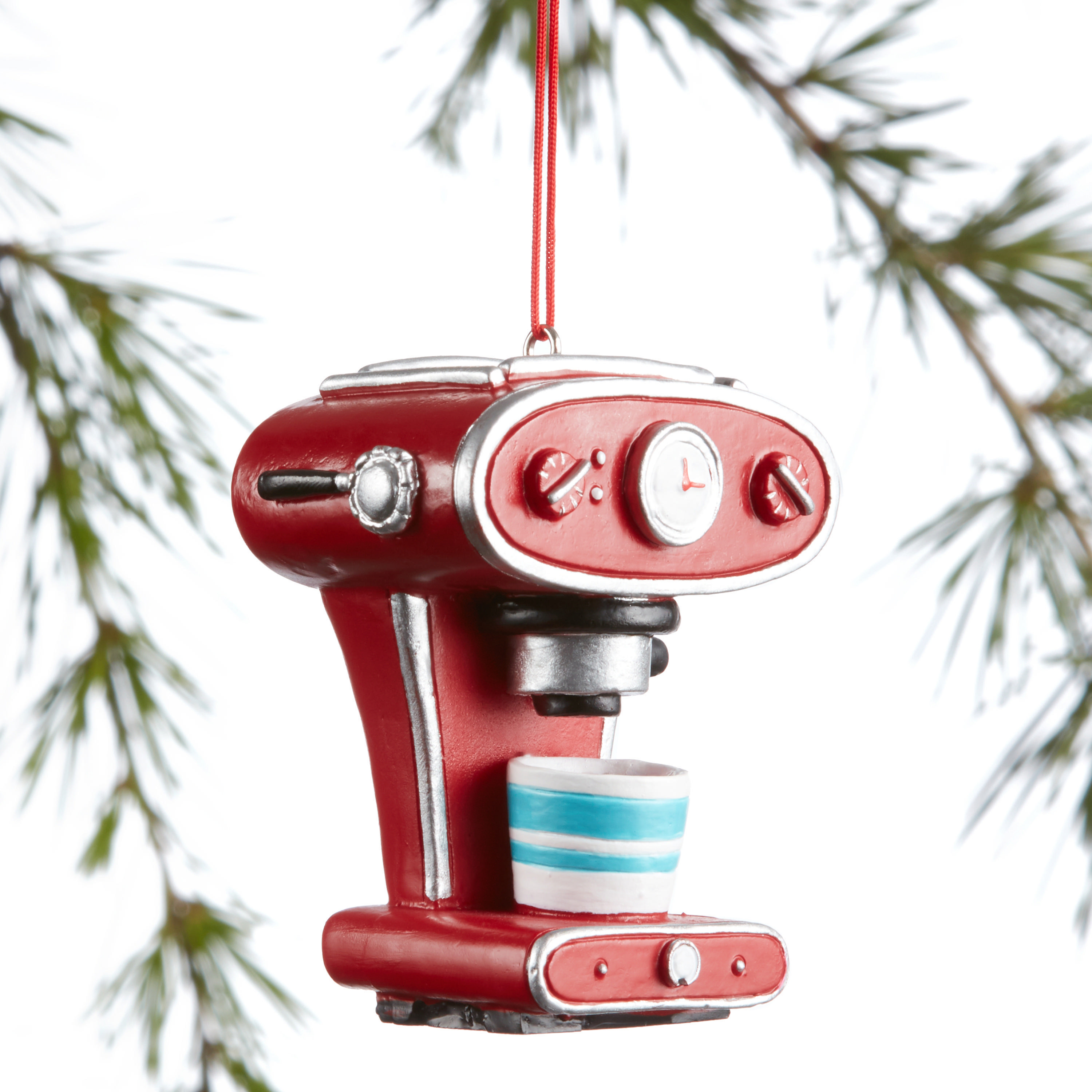 Red Espresso Machine Ornament | World Market