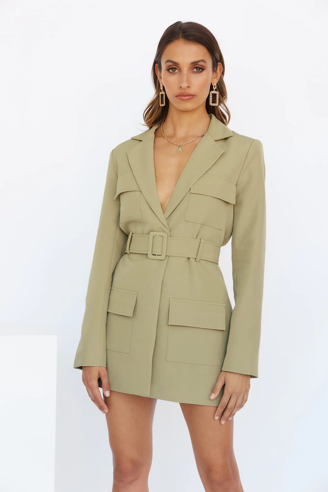 LIONESS Steinway Mini Dress Sage | Hello Molly (AU)