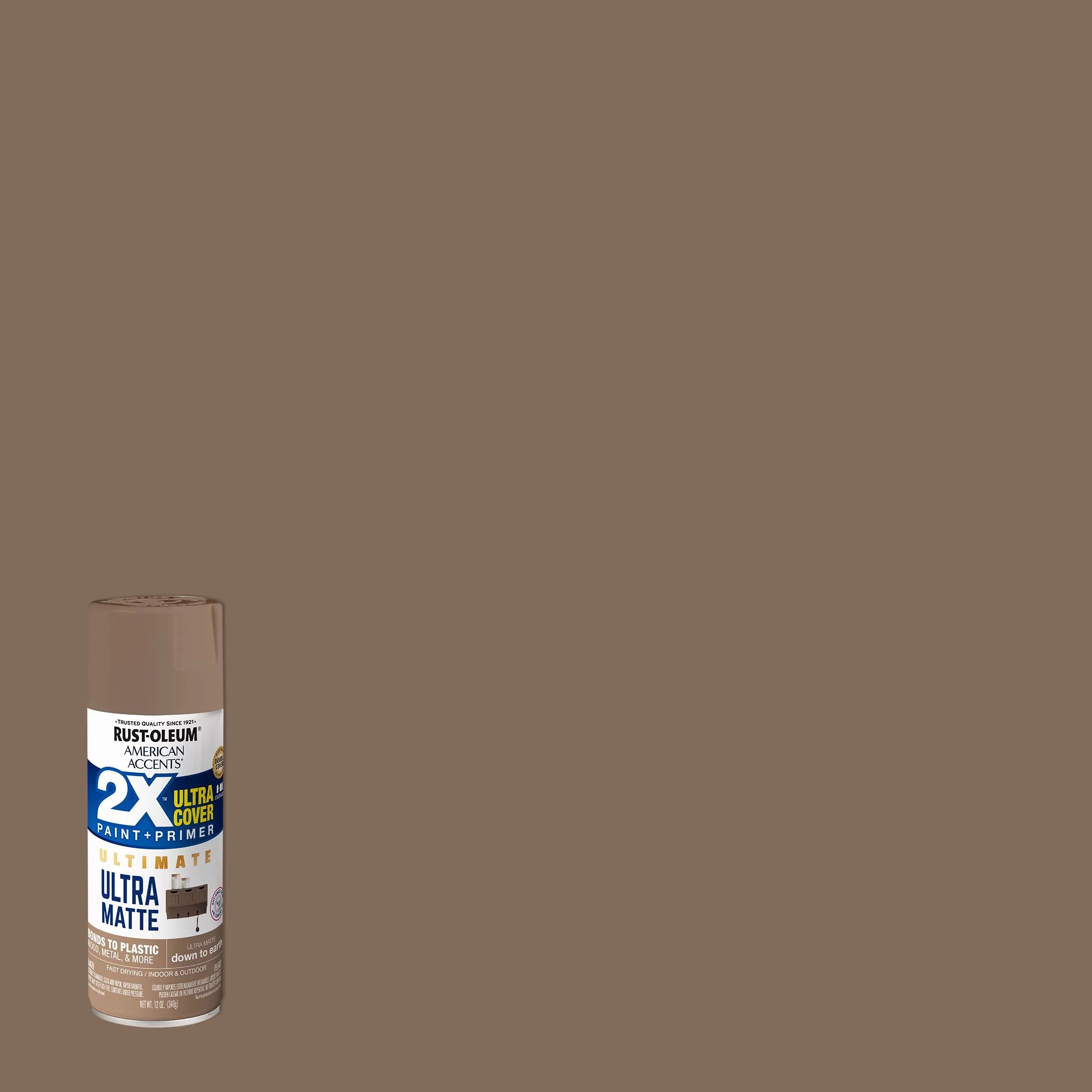 Down To Earth, Rust-Oleum American Accents 2X Ultra Matte Spray Paint, 12 oz | Walmart (US)