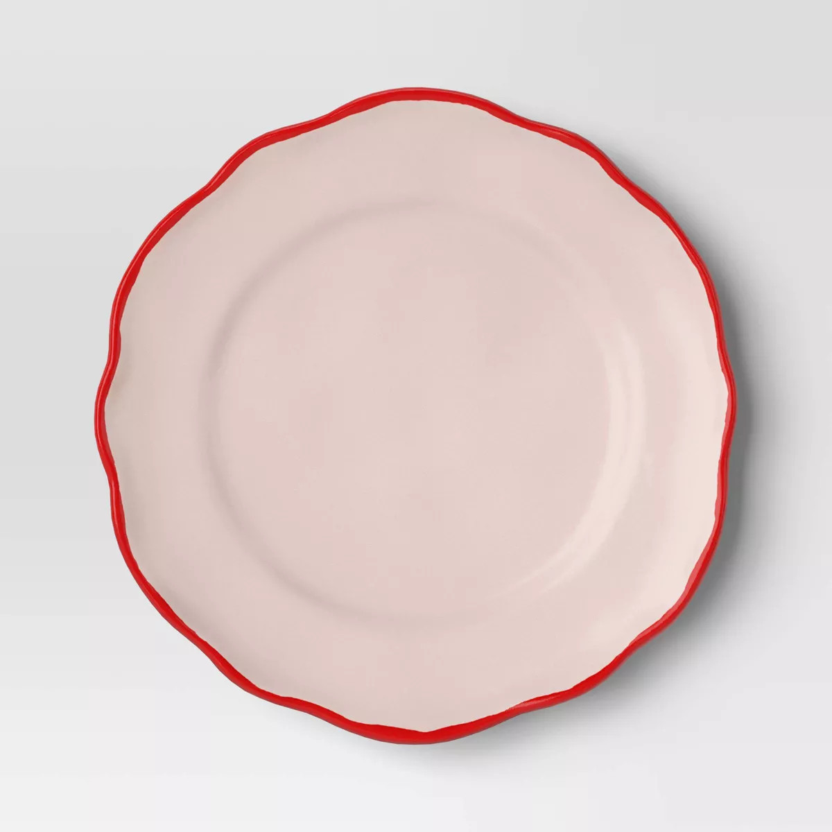 7.25" Valentine Stoneware Appetizer Plate Pink with Red Rim - Threshold™ | Target