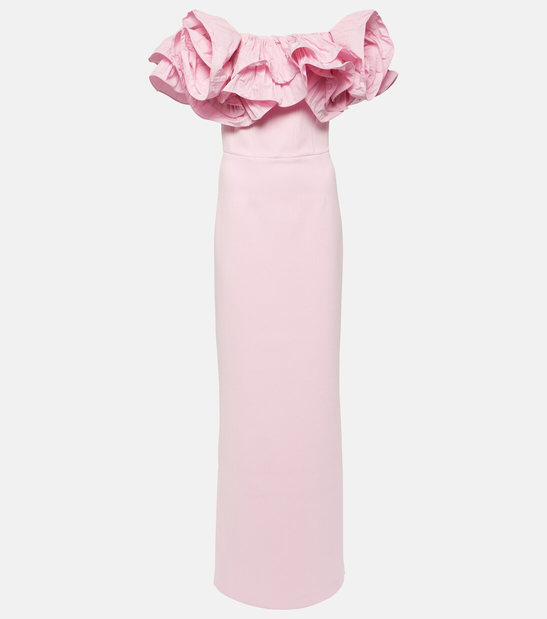 Jenna ruffled off-shoulder crêpe gown | Mytheresa (US/CA)