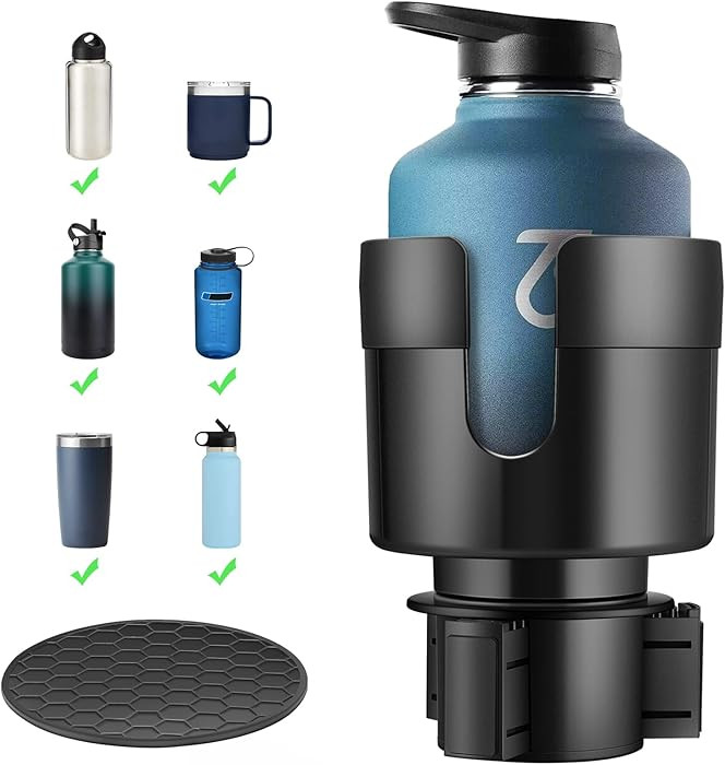 Car Cup Holder Expander, Cup Holder Extender for Car with Adjustable Base, Fits Yeti 24/36/46oz, ... | Amazon (US)