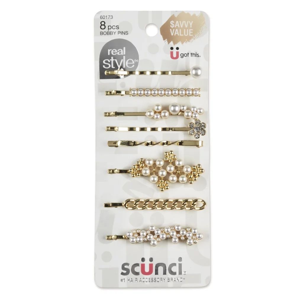 Scunci Mixed Pearl Bobby Pins, 8 Ct | Walmart (US)