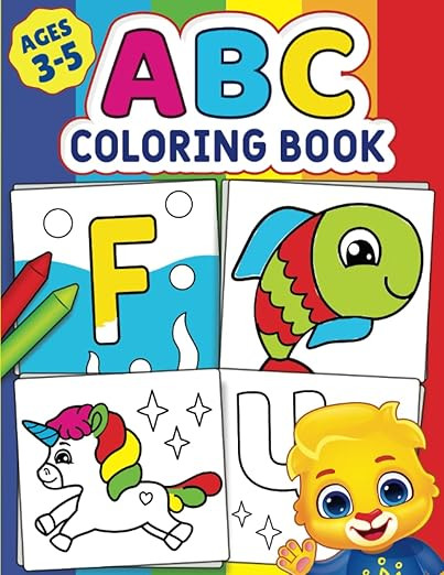 ABC Coloring Book: Color 100+ Animals, Birds, Vehicles, Fruits, Toys & Alphabets For Boys & Girls... | Amazon (US)