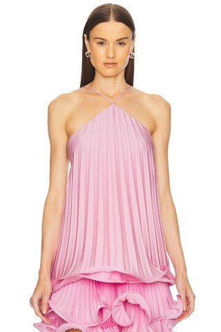 SELEZZA LONDON Scarlett Top in Pink Blossom from Revolve.com | Revolve Clothing (Global)