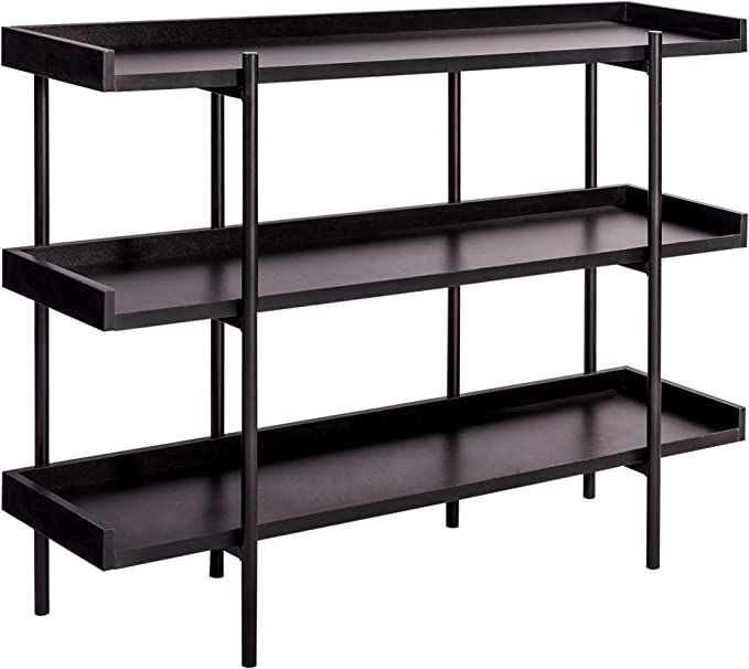 OneSpace Modern Wood and Steel 3 Display Shelf, Black | Amazon (US)