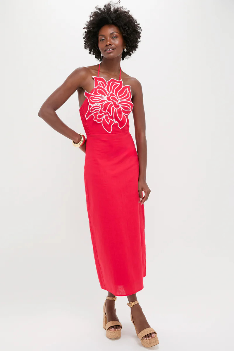 Poppy Red Florian Maxi Dress | Tuckernuck (US)