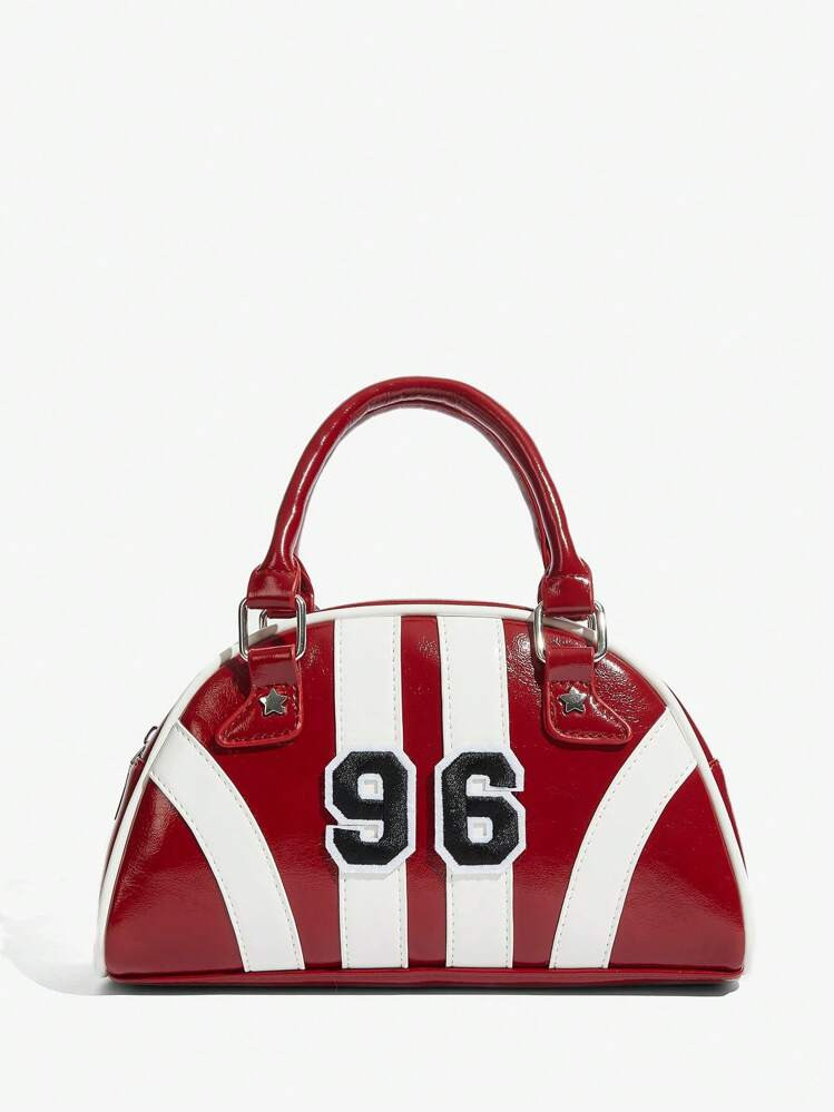 SHEIN X Lucía Bellido SHEIN ICON LADIES, WOMEN TOP HANDLE BAG, WOVEN BAG, SPORT BAG, Bowling Bag, Fashionable, Personality, Street, Sweet And Cool Girls, Y2K, Retro, College, Digital, Sports, Bag For School, Teenagers Valentines | SHEIN