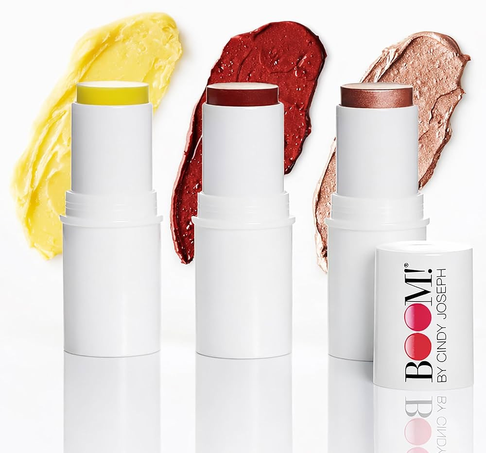 Boomstick Trio ® Color 3 Pack Cream Blush Makeup, Color Blush Stick, Highlighter Stick & Moistur... | Amazon (US)