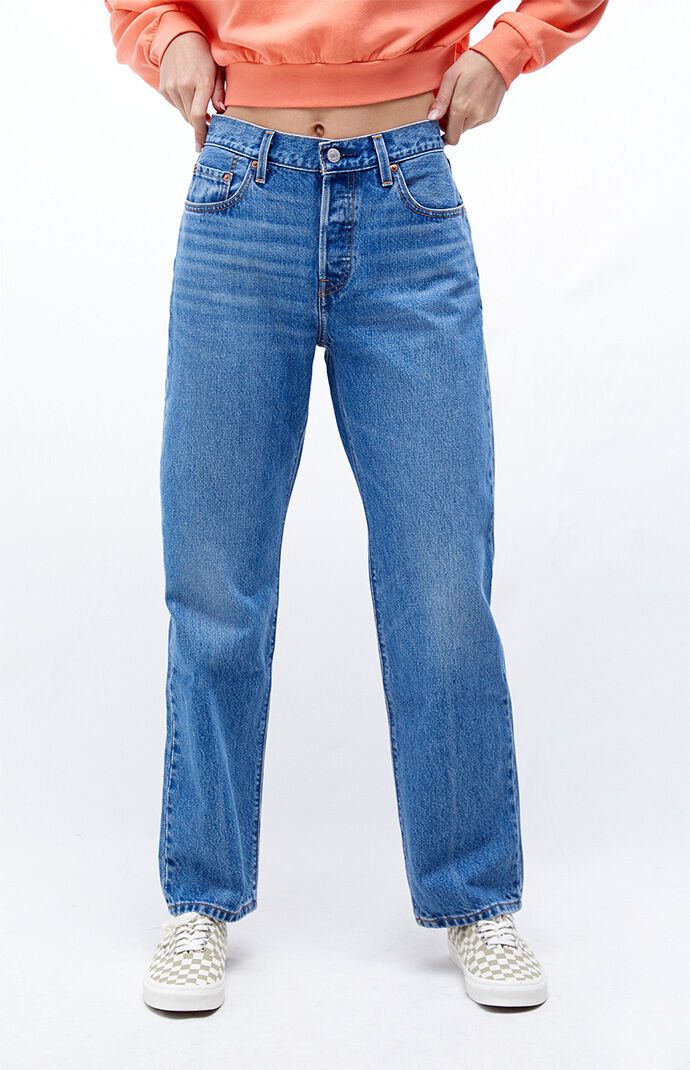 Levi's Womens '90s 501 Drew Me In Jeans - Blue size 24W 30L | PacSun