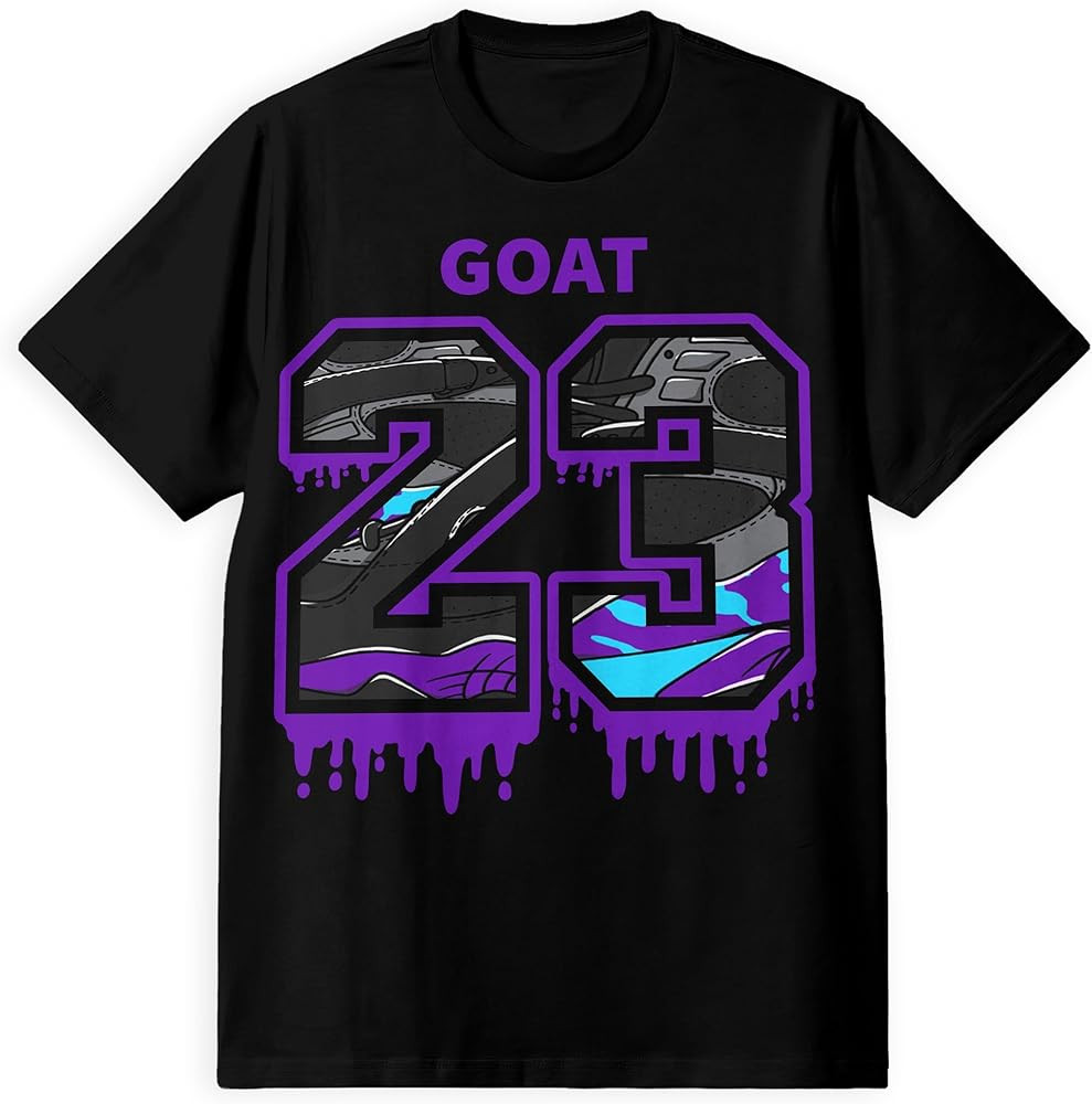 AJ 8 Aqua 8s Aquatone Shirt, Number 23 Goat, Shirts Match Sneakers 2D Sneaker T-Shirt Tee | Amazon (US)