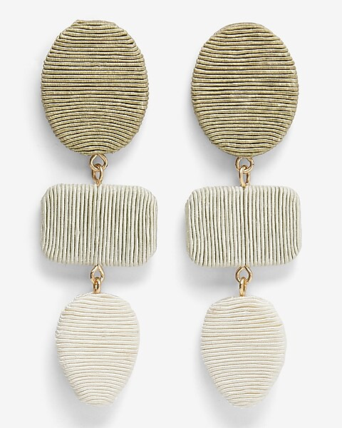 Multi Shape Ombre Yarn Drop Earrings | Express