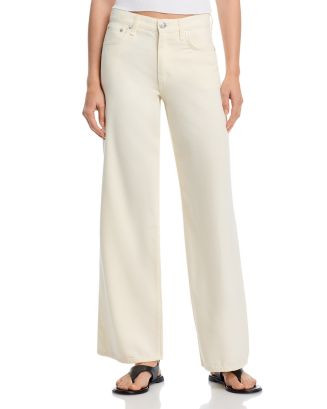 rag & bone Andi Featherweight Wide Leg Ankle Jeans in Ecru | Bloomingdale's Women | Bloomingdale's (US)