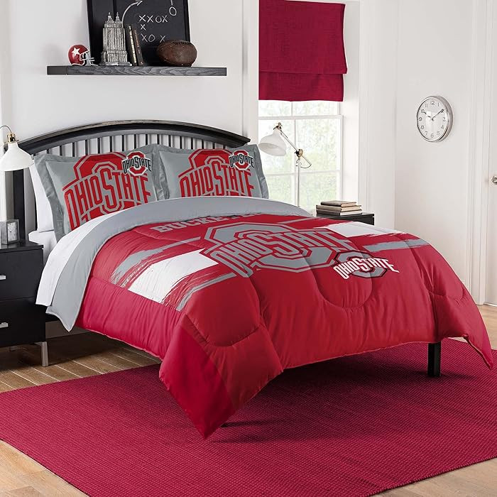 Ohio State Buckeyes Comforter Set – Buckeyes Bedding for Dorms, Guest Rooms, RVs, Tailgates & G... | Amazon (US)