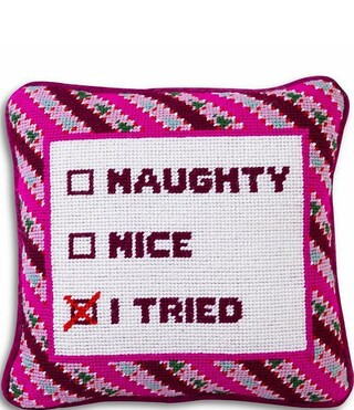 I Tried Needlepoint Pillow | Dillard's