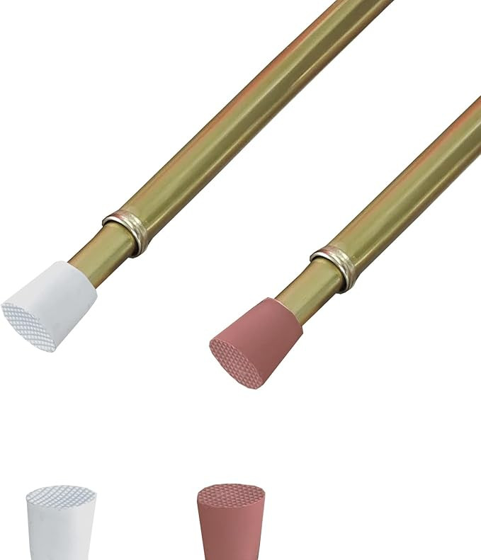 Kowibcl Curtain Rod Adjustable Length, Spring Tension Curtain Rods for Kitchen, Bathroom,Window, ... | Amazon (US)