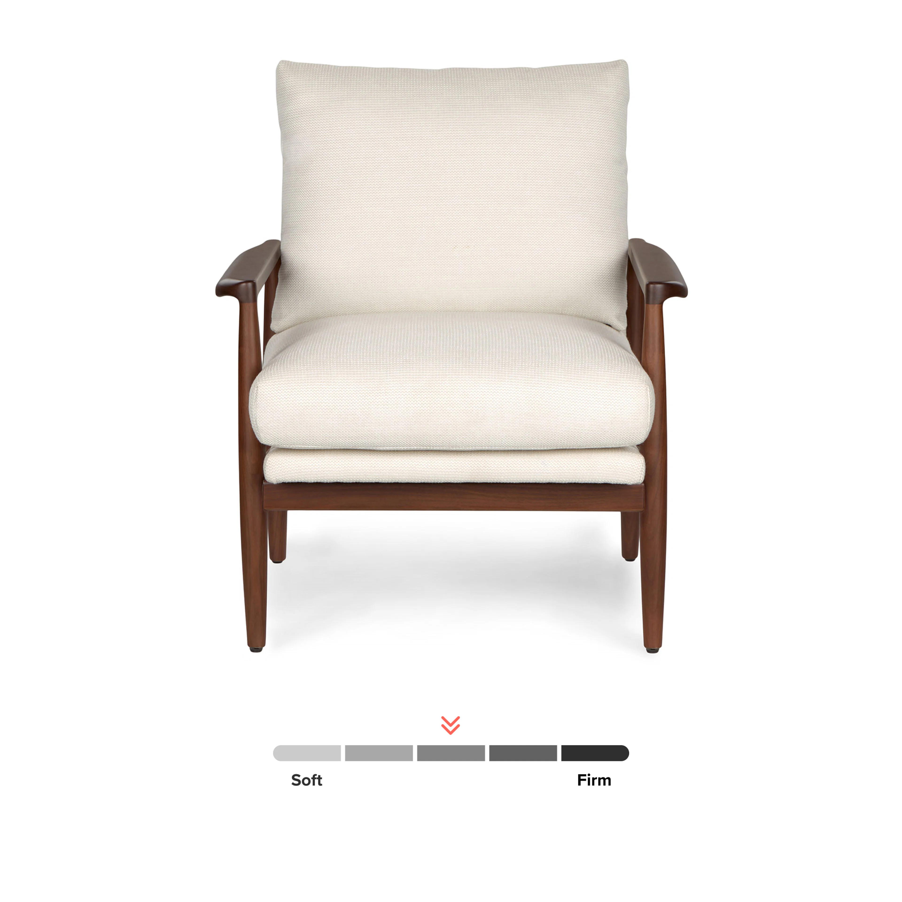 Bavel 28.5" Lounge Chair - Walnut and Field Ivory | Article