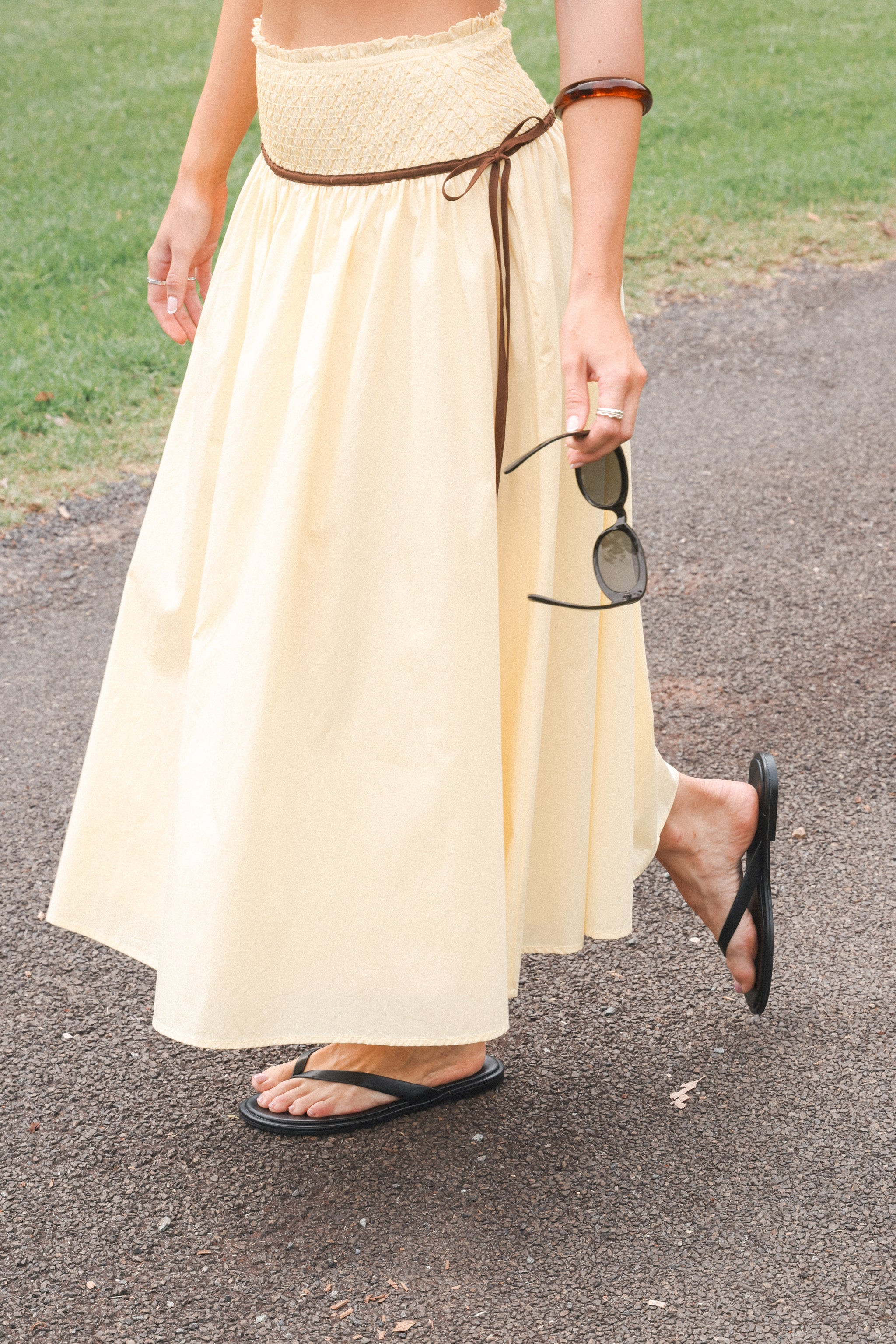 Orielle Maxi Skirt - Lemon | Petal & Pup (US)