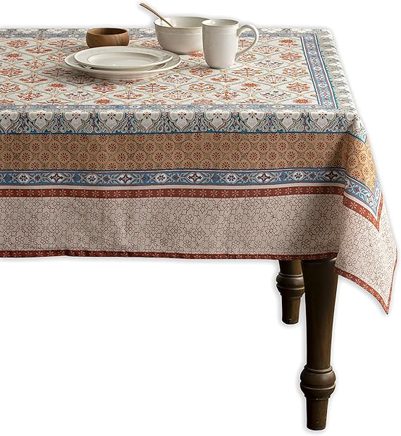 Maison d' Hermine Tablecloth 100% Cotton Table Cover Decorative Washable Square Tablecloths, Kitc... | Amazon (US)