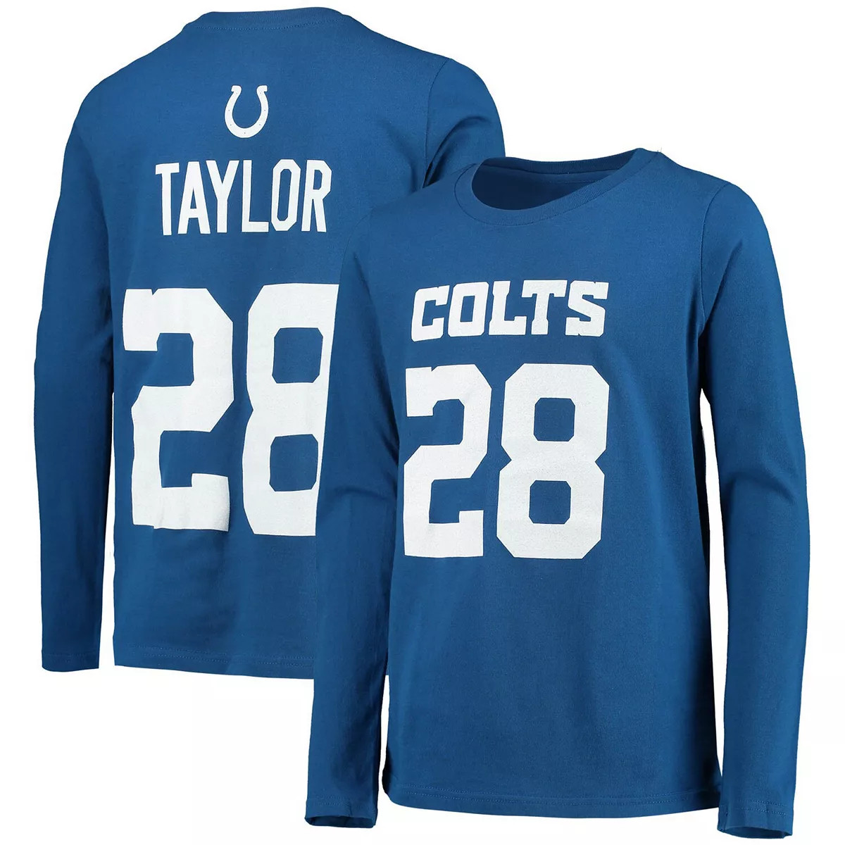 Youth Jonathan Taylor Royal Indianapolis Colts Mainliner Player Name & Number Long Sleeve T-Shirt | Kohl's