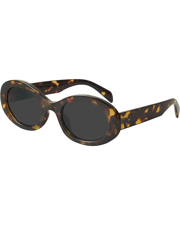 mosanana Oval Retro Trendy Sunglasses for Women 90s Style MS52371 | Amazon (US)