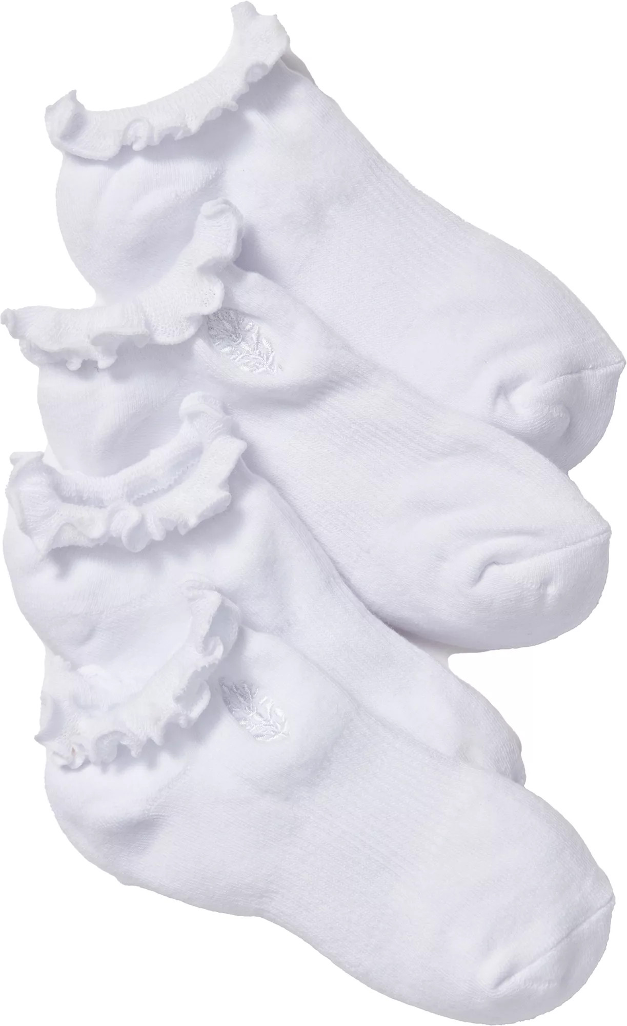 FP Movement Women's Ruffle Sneaker Socks - 2 Pack, White | Dick's Sporting Goods