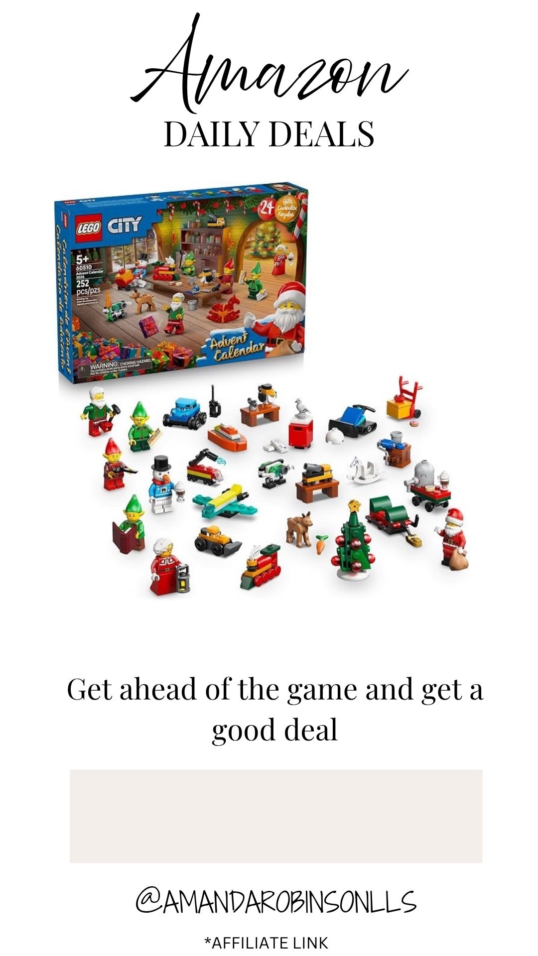 Amazon daily deals
Lego advent calendar

#LTKSaleAlert #LTKKids