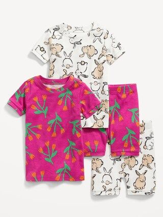 Unisex Snug-Fit Graphic 4-Piece Pajama Set for Toddler & Baby | Old Navy (US)