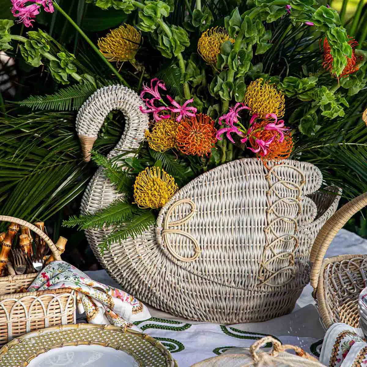 Juliska Provence Rattan Swan Basket & Reviews | Wayfair | Wayfair North America