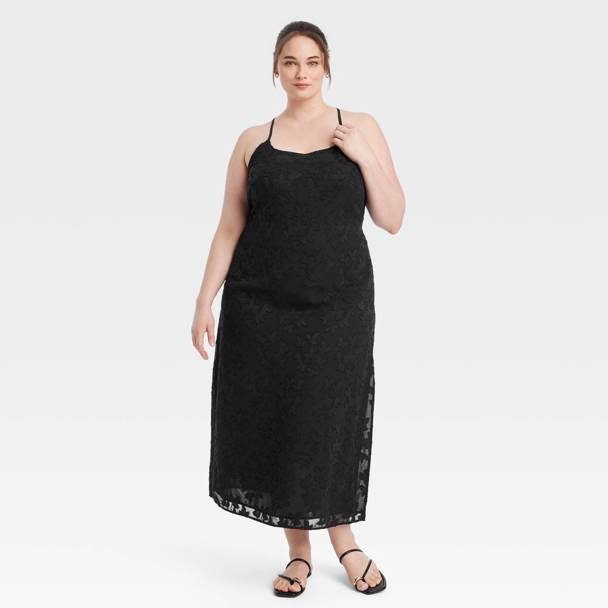Women's Jacquard Maxi Slip Dress - A New Day™ | Target